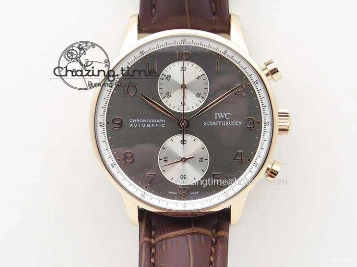 MIROTIME 0328 Portuguese Real PR Real Annual Calendar IW5035 YLF 1:1 Best Edition Black Dial On Leather Strap A Soft 7240